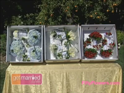 wedding in a box flowers